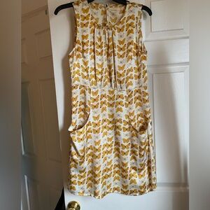 Tulle Yellow and White Butterfly Print  Summer Dress
